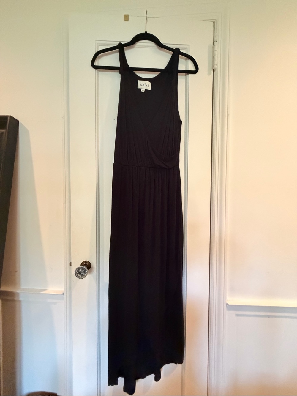 Sabine Black Sleeveless Maxi Dress